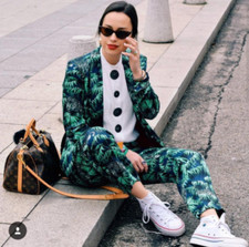 Zara Pantaloni Donna Stampa Tropicale Leopardo Giungla Taglia Media