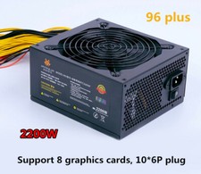 2200W single 12V miner silent power supply supports 8 graphics cards