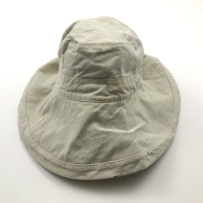 VINTAGE Bucket Hat Cap One Size Beige 