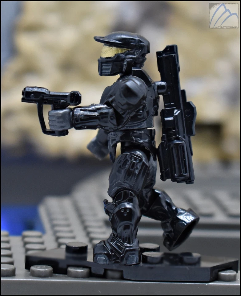 FIGURA HALO MEGA BLOKS UNSC STEALTH NEGRA MARCA ESPARTANA IV 97004 BRUTE MERODEADOR Foto 4 de 4