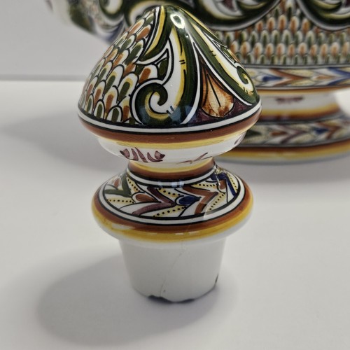 Portugal Faience Ceramic Handled Jug Authentic Hand Painted Museum Reproduction - Picture 15 of 19