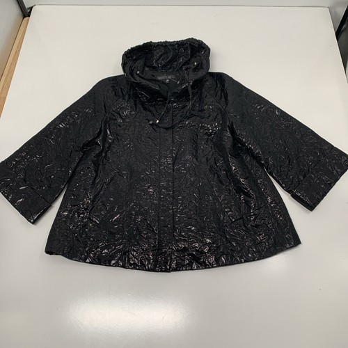 Lafayette 148 New York Crinkled Swing Jacket Size 10 Full Zip Runway Modern Rare - Bild 7 von 14