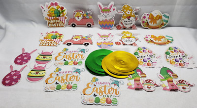 Happy Easter Day Hanging Party Decorations with Spirals Bunny Eggs