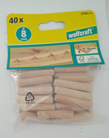 Wolfcraft LangholzdüBel 8 X 40 Mm 40 StüCk Buche HolzdüBel