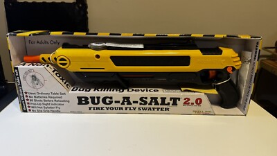 Bug A Salt 2.0 The Original Non Toxic Salt Gun Fly Swatter Yellow