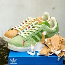 adidas gazelle silver green womens Adidas Campus 80s "Crop 4/20" H03540  Wolfpack Sneakers