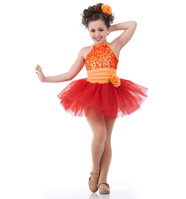 orange dance costume