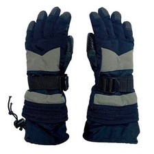Kid s Black Warm Winter Heavy Duty Lined Ski Snow Gloves Thinsulate