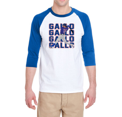 Texas Rangers Joey Gallo Text Pic 3/4 Raglan Sleeve Shirt