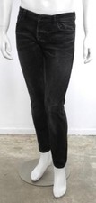 NICOLAS ANDREAS TARALIS Mens Black Grey Distressed Slim Leg Denim Jeans Pants 31