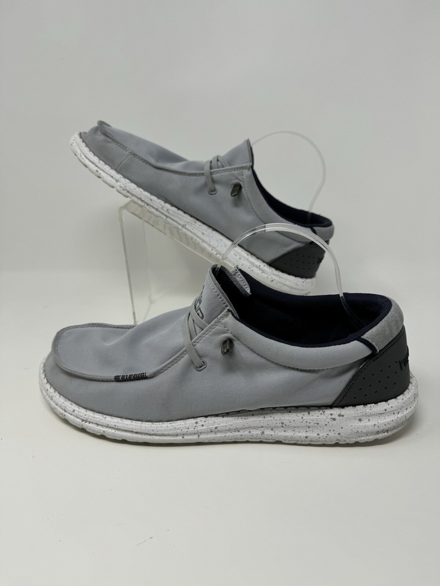 Hey Dude Grey Slip-On Loafers Big Boy Hey Dude Wally Slip On Loafer in Linen Stone | Lucky  main image 4