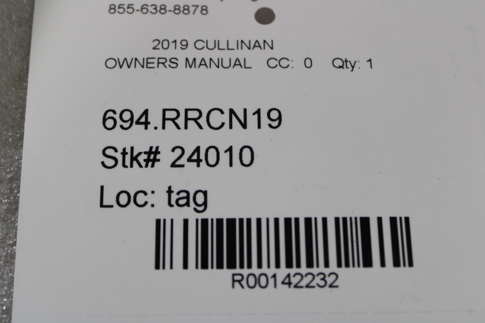 Rolls Royce Cullinan, Owners Manual, Used