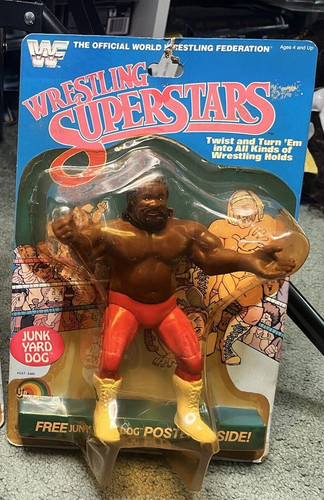 1985 WWF LJN Junkyard Dog Rare RED CHAIN Wrestling...