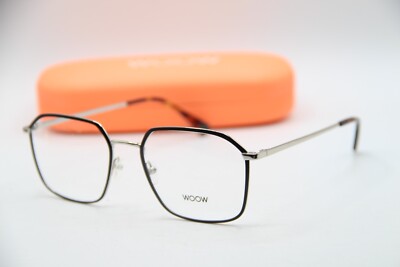 NEW WOOW RUSH HOUR 2 COL 907 CP BLACK SILVER TORT TIPS EYEGLASSES W/CASE 54-19