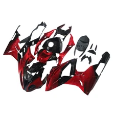 Candy Red Black ABS Plastic Bodywork Fairing Kit For BMW S1000RR 2015 2016 15 16
