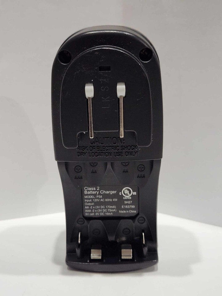Rayovac Class 2 Model PS8 Battery Charger (AA, AAA, and 9V Charging ...