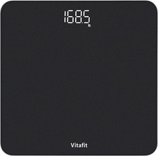 Digital Bathroom Scale 400Lb/180Kg, LED Display, Step-On, Batteries Incl.