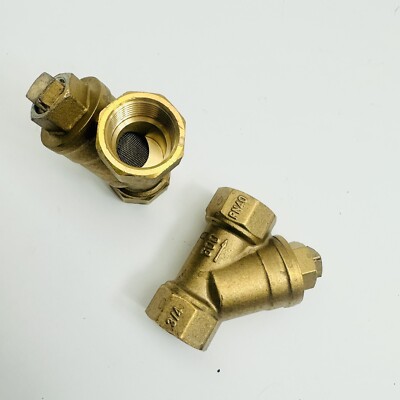 LOT OF 2 Y STRAINER FORGED BRASS YSFB-75, 3/4'', FPT, MESH, 20 MESH, 600 PSI