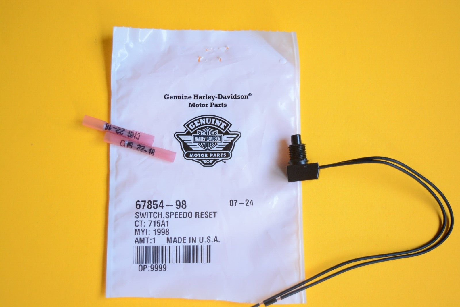 HARLEYDAVIDSON NEW OEM SPEEDOMETER SPEEDO TRIP RESET SWITCH USA MADE