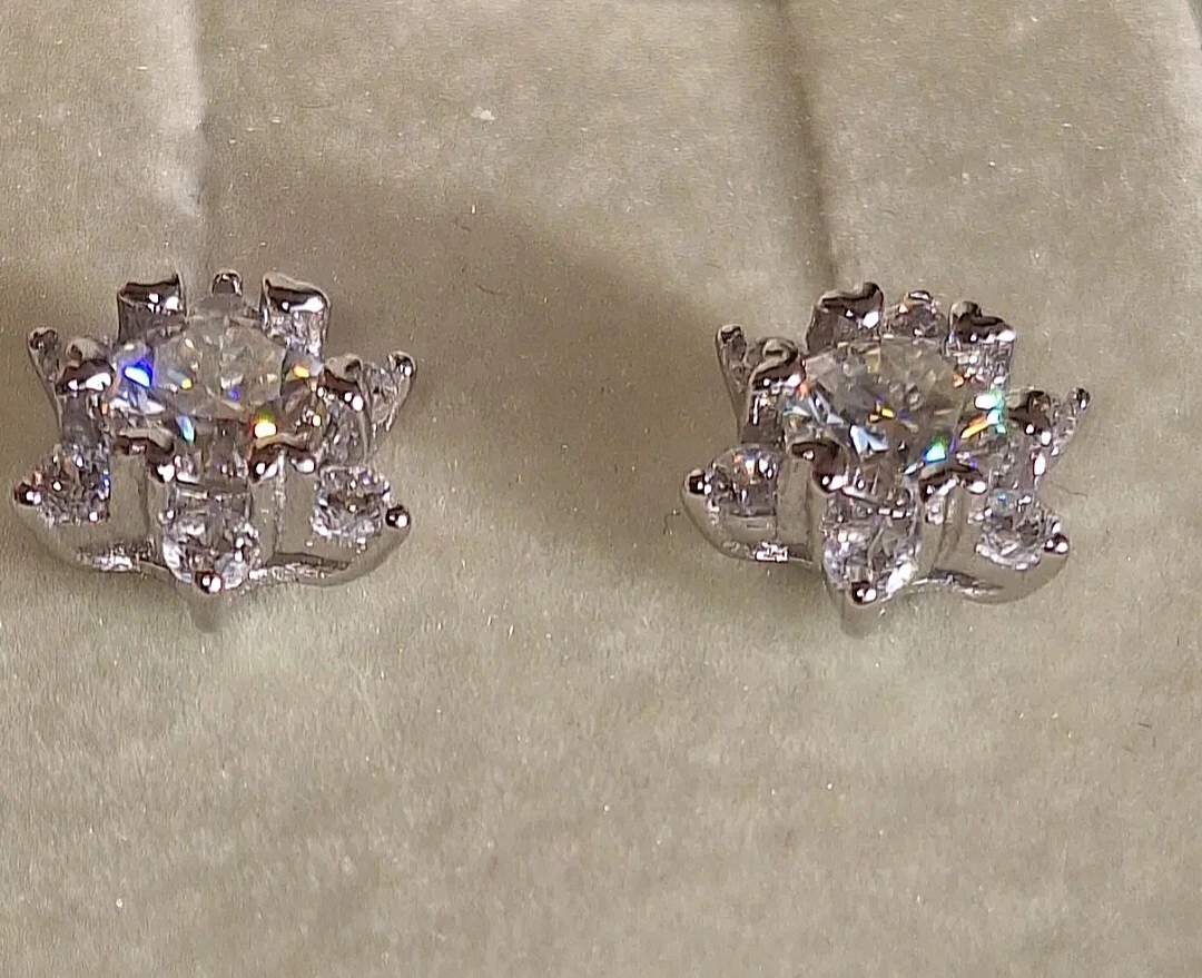 Orecchini A Forma Quadrata 14K Placcati In Oro 925 In Argento - Foto 5