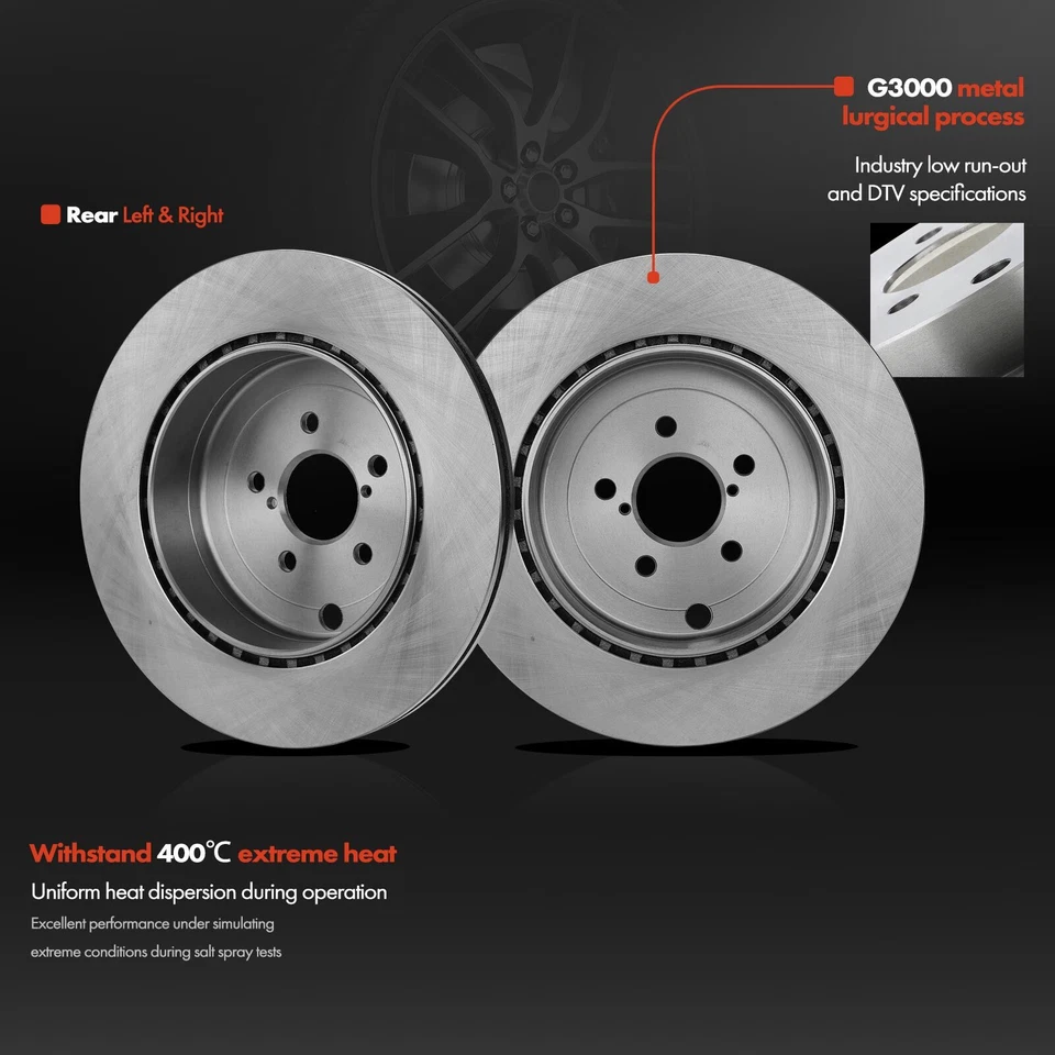 2 peças rotores de freio a disco traseiros 316 mm para Subaru BRZ 2017-2020 Toyota 86 2019 2020 - Imagem 3 de 4