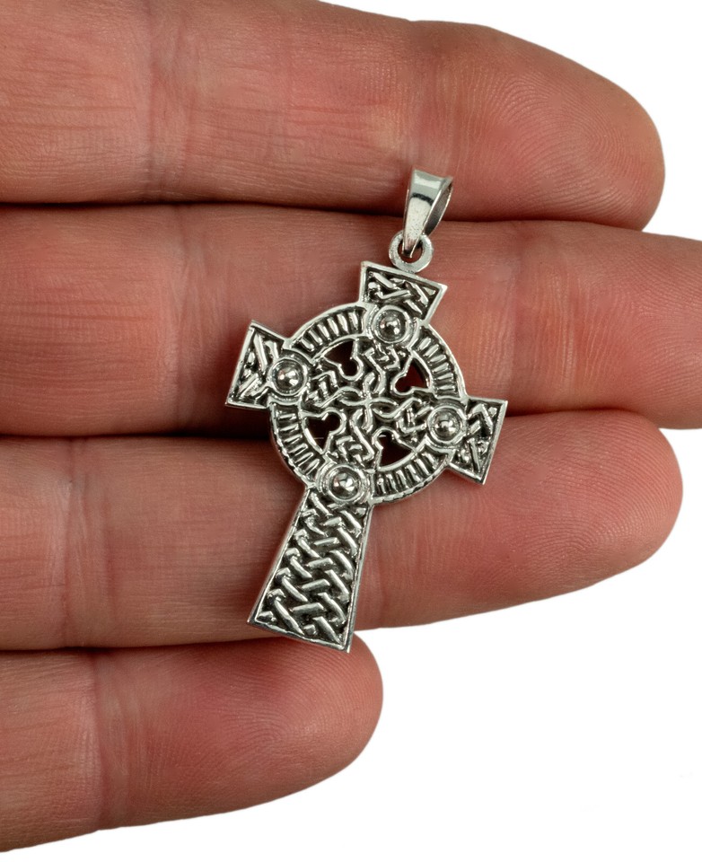 Collana Da Uomo Con Ciondolo Nodo Irlandese Con Croce - Foto 6