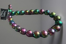 Metal Gallery Dimpled Hematite Beads Round Rainbow Plated 7mm Qty:26