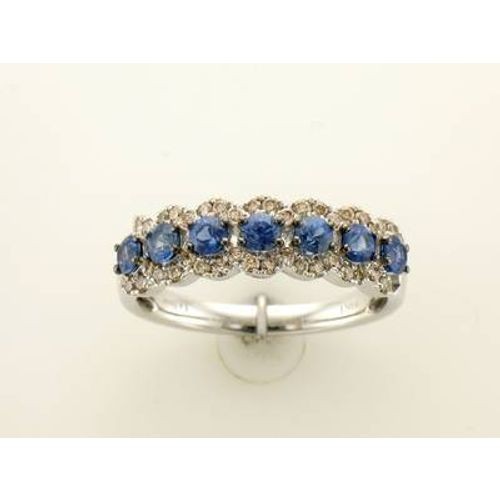 LeVian 14K White Gold White Sapphire Diamond 1.09 cts Ring Size 6