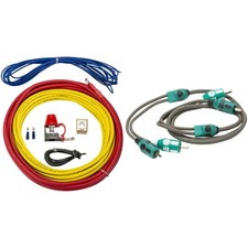 Kicker 47KMPK8 Marine 8awg Amp Power Kit 47KMI1 1 Meter RCA Cable