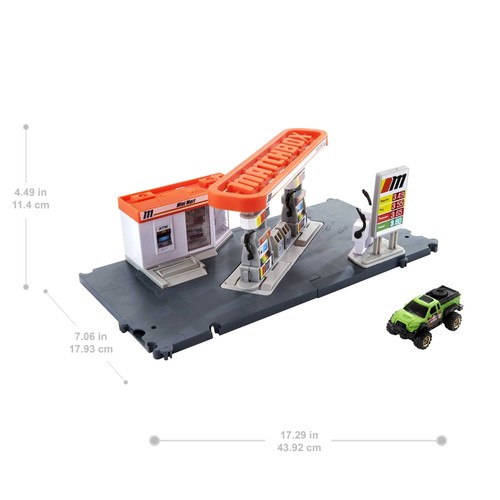Matchbox Action Drivers Fuel Station Playset with Car Realistic Play Features - Afbeelding 3 van 7