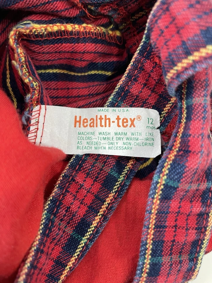 复古男宝宝连体裤 12 个月 Gymboree Healthtex 红色黑色 批量 80 年代 90 年代 — 第 4/4 张图片