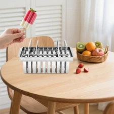 20x Stainless Steel Molds Ice Pop Lolly Popsicle Ice Cream Stick Holder Mold Top