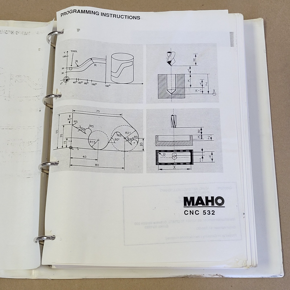 mahoページ MAHO 600 C CNC 532 PROGRAMMING INSTRUCTIONS | eBay