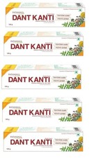 Patanjali Dant Kanti Toothpaste Pack of 5 - 100g each HERBAL FREE SHIP