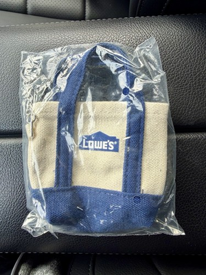 #ad Lowe#x27;s CANVAS TOTE BAG CHARM Keychain 4 X 5” Lowe’s Limited Edition SEALED $19.88