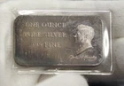 Vintage John Kennedy 1 oz .999 Silver Art Bar (Toned)