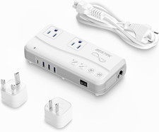 Pure Sine Wave 220V to 110V Converter, US to European Travel Voltage Converter f