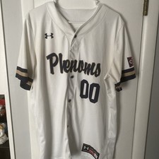 Phenoms Under  Armour baseball jersey white double zero Ohio Flag On Sleeves