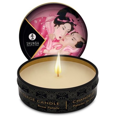 SHUNGA Massage Kerze Mini Caress By Candelight Rosen 30 Ml Multicolor