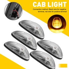 5x Amber Led Cab Roof Running Lights For 99-02 Dodge Ram 1500 2500 3500 Clear Pm