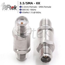 3.5mm Female To SMA Female 18G Precision MicroWave Adapter MMwave Test Connector
