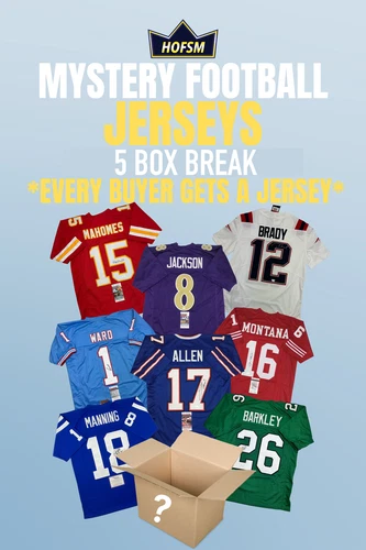 New Listing#027 - 4/14 Break #5 - 5x Box - PYT Signed HOFSM Football Jersey Mystery Box