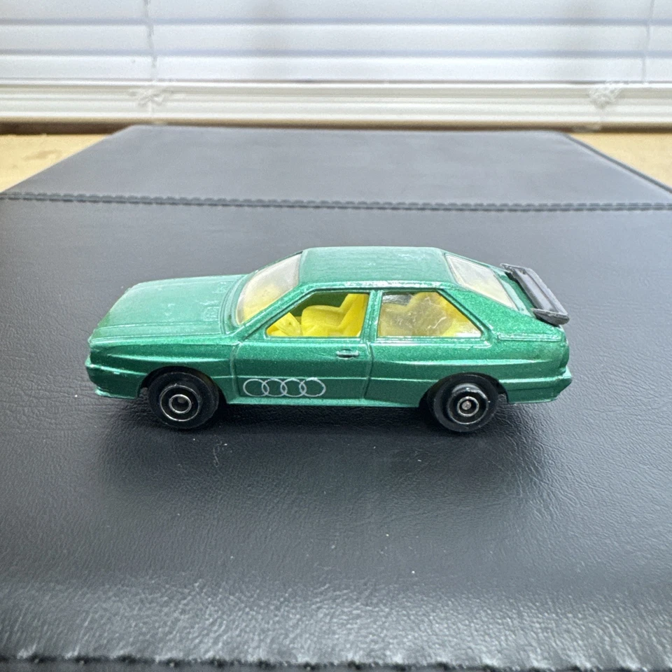 复古 20 世纪 80 年代 PlayArt 绿色奥迪玩具压铸汽车罕见 80 年代 — 第 4/4 张图片