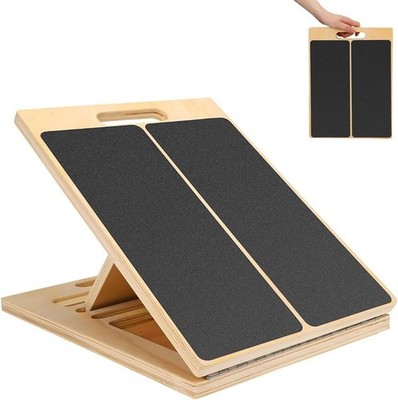 Adjustable Slant Board for Calf Stretching Wooden Incline Board 300LB AntiSlipHS