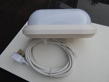 Caravan Awning Bulkhead Light White 240V 40W Complete with 5m Cable & Bulb