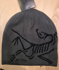 Merino Wool Winter Beanie Dark Grey Orca Warm Ski Hat Bird Head Toque Arc'teryx