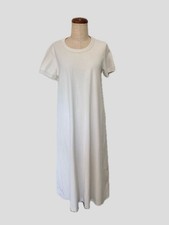 UNIQLO U Airism Cotton A-Line Long Dress Off-White L