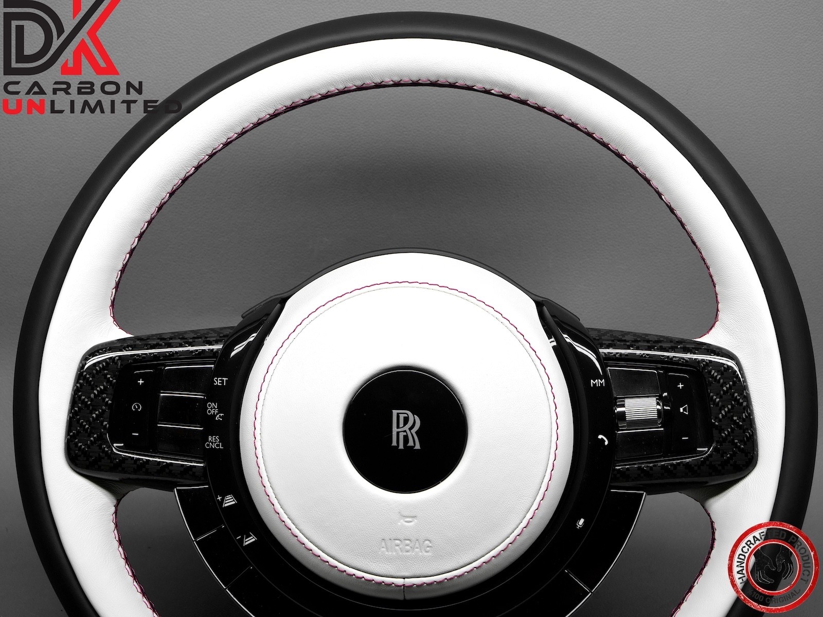 Rolls Royce Ghost Thick Rimmed Two Tone Grace White Black Napa Steering Wheel