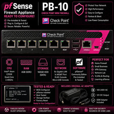 pfSense Firewall Appliance Ready to Configure  Check Point PB-10  4GB 160GB OE