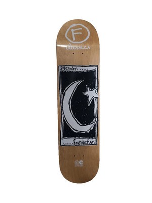 Foundation Skateboards Star & Moon Splendor Graphic Woodgrain Tan Black White Si